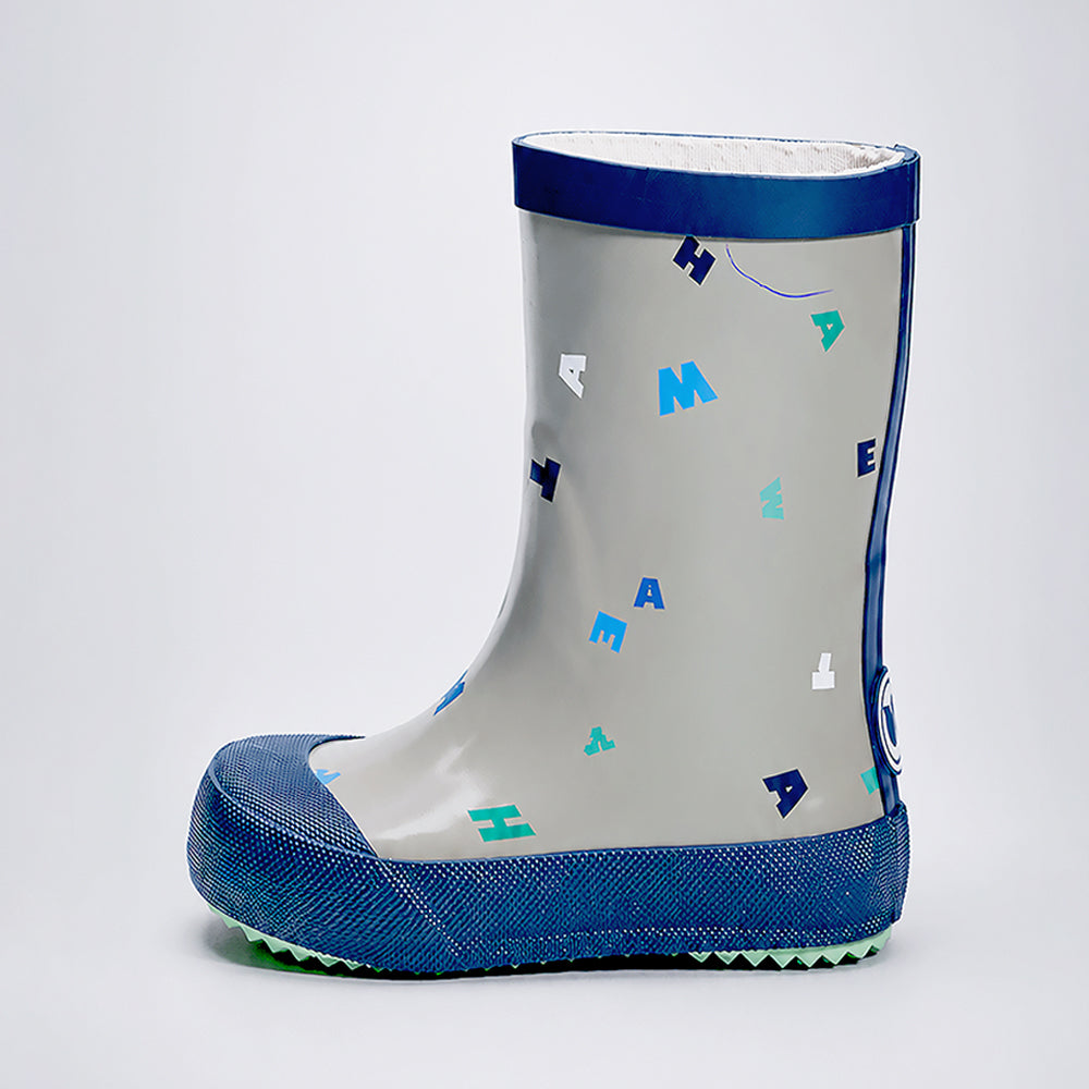 Mr.Letter Bold, flexible Rubber Rain Gumboots for Toddlers & Kids