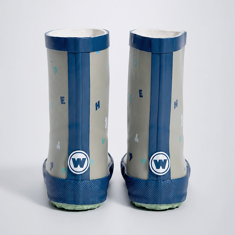 Mr.Letter Bold, flexible Rubber Rain Gumboots for Toddlers & Kids