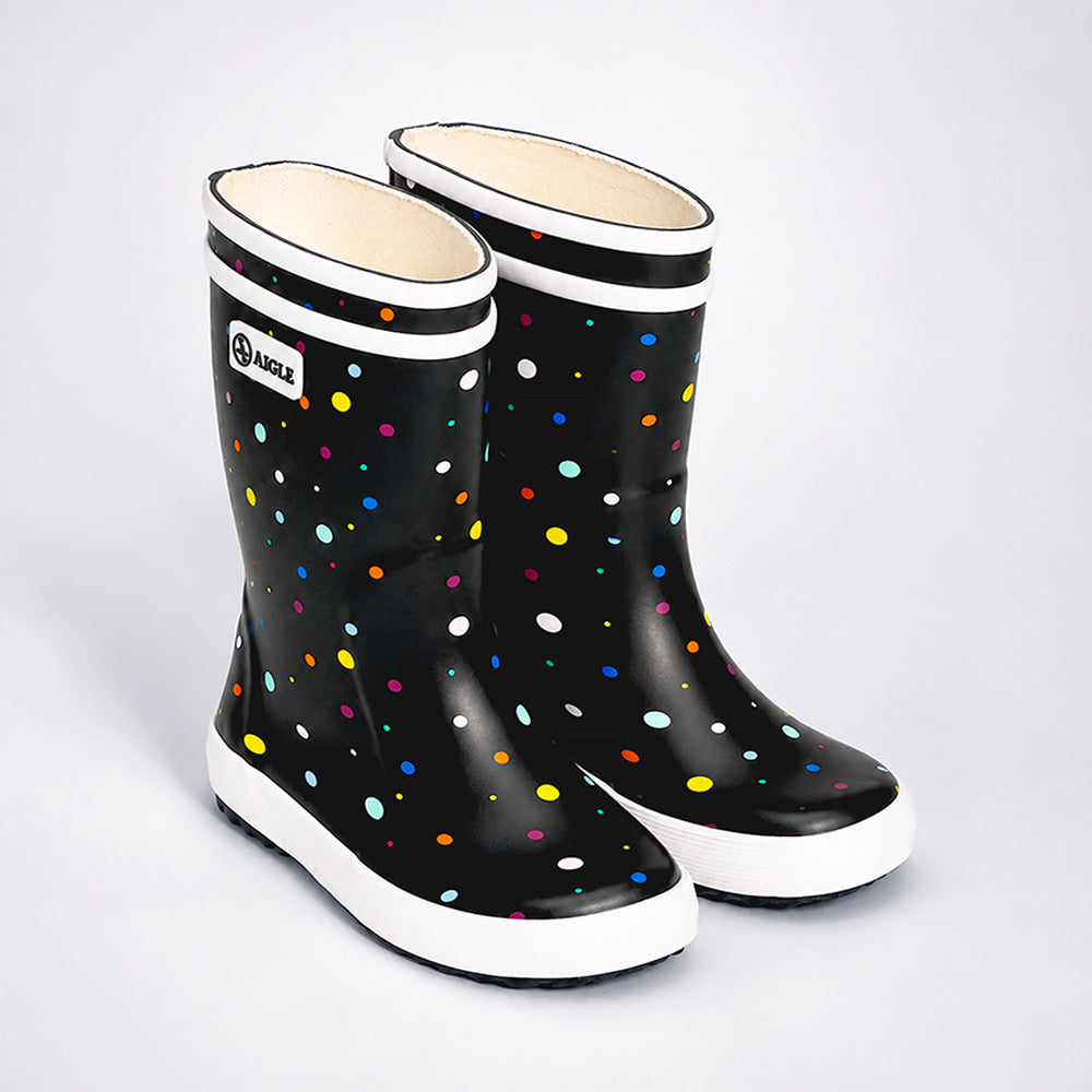 Ms.Mia Polka, flexible Rubber Rain Gumboots for Kids