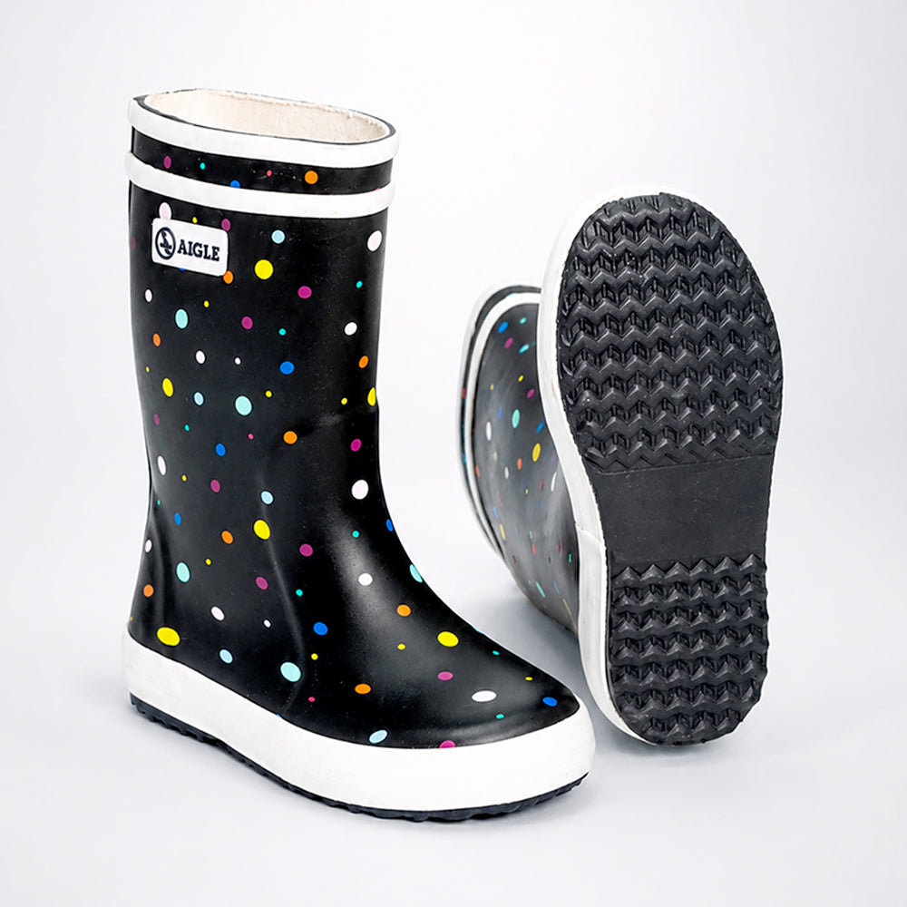 Ms.Mia Polka, flexible Rubber Rain Gumboots for Kids