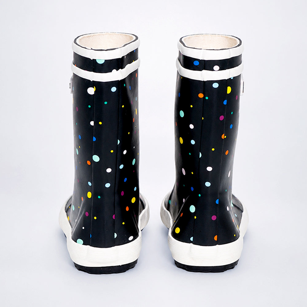 Ms.Mia Polka, flexible Rubber Rain Gumboots for Kids