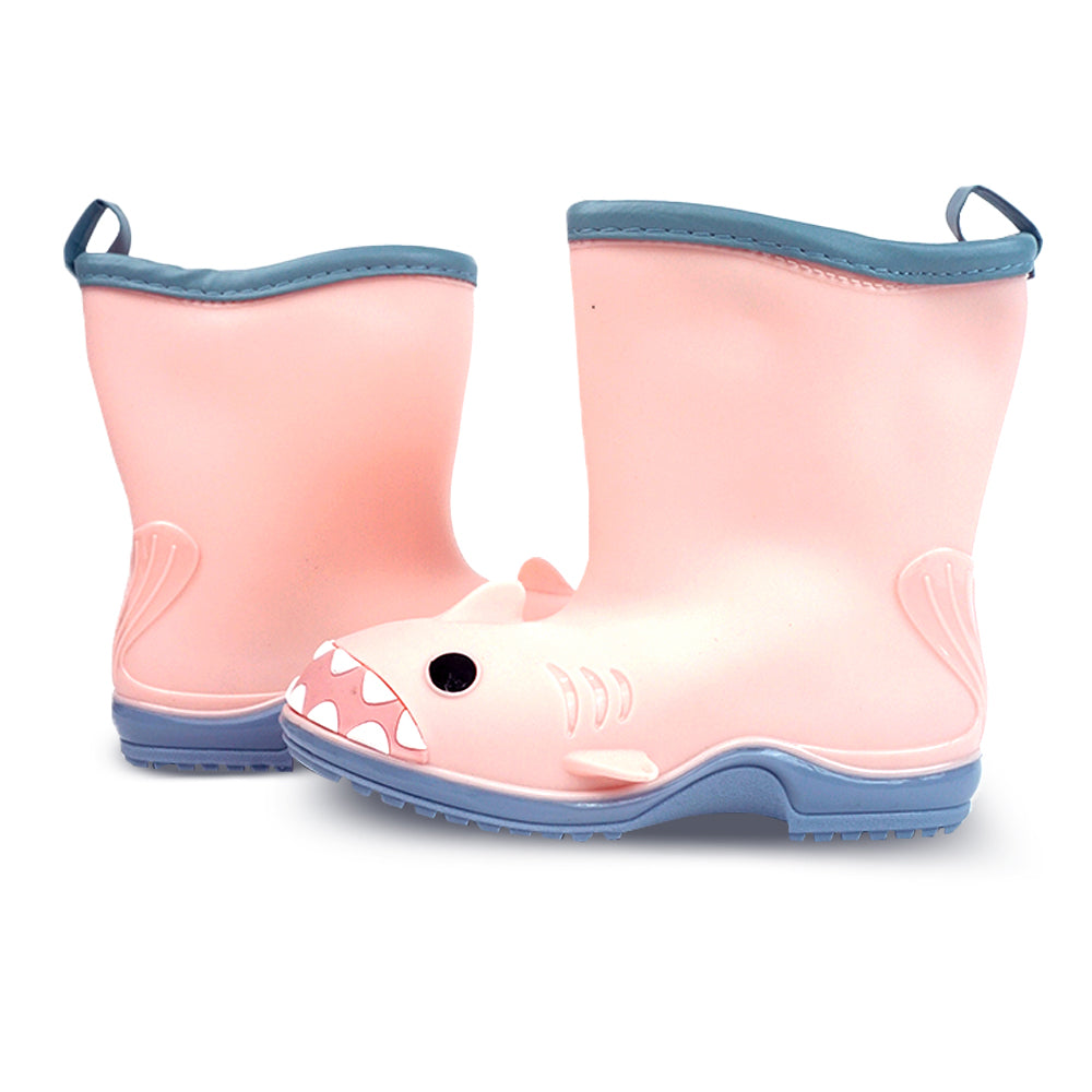 Pink Shark EVA Rain Gumboots for Toddlers & Kids