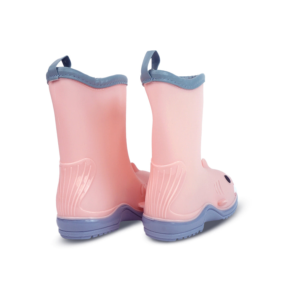 Pink Shark EVA Rain Gumboots for Toddlers & Kids
