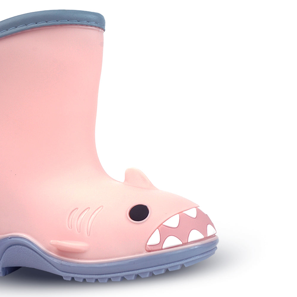 Pink Shark EVA Rain Gumboots for Toddlers & Kids