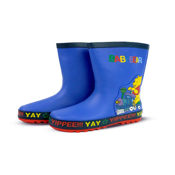 Happy Yay Bear Rubber Rain Gumboots for Toddlers & Kids