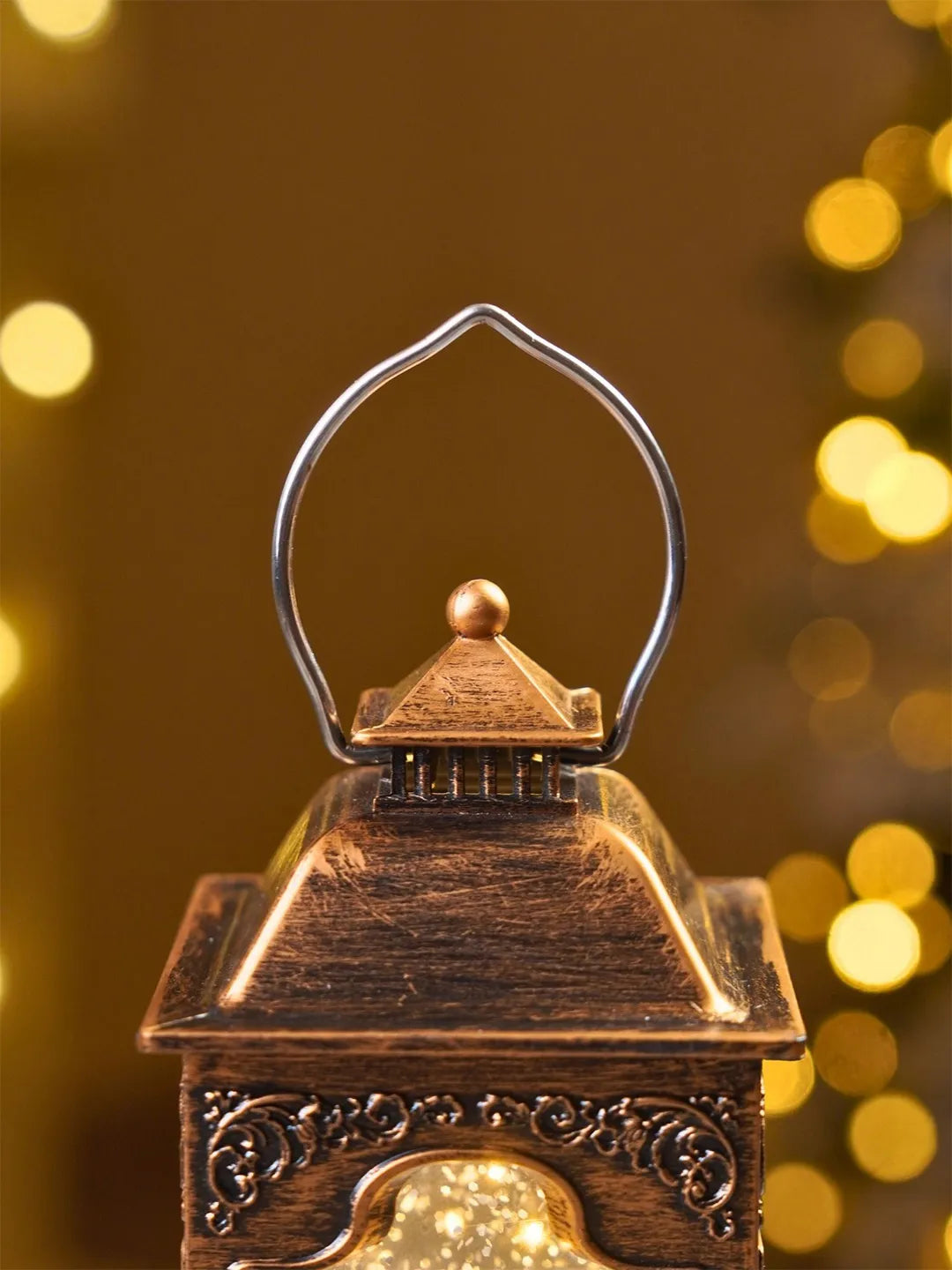 Holy Family Antique Lantern with Musical Glitter Water and Lights, Christmas Home Décor