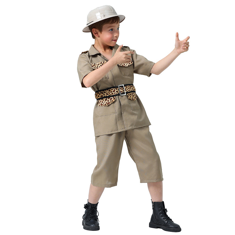 Jungle Safari Adventurer theme Kids Halloween Costume Fancy Dress Up