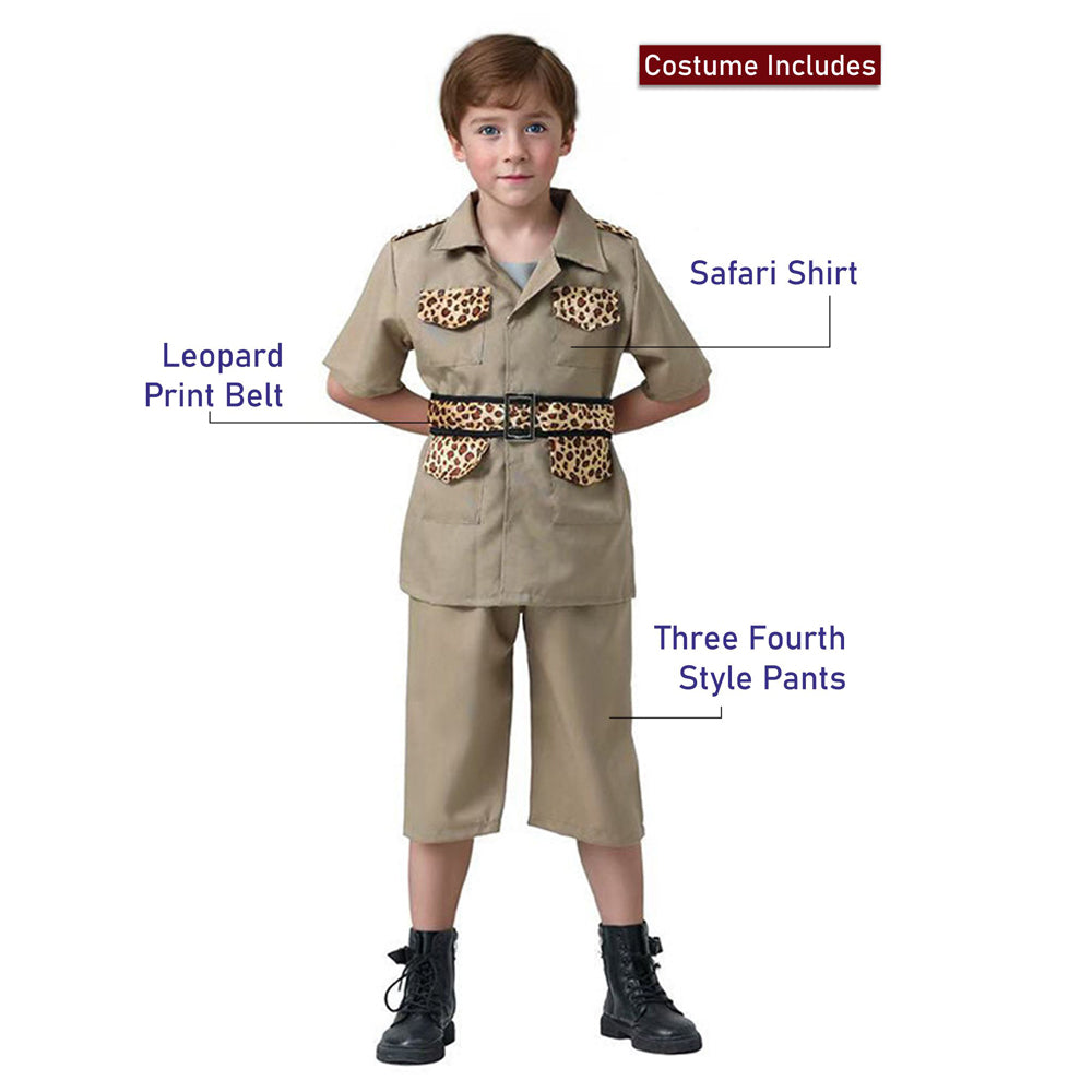Jungle Safari Adventurer theme Kids Halloween Costume Fancy Dress Up