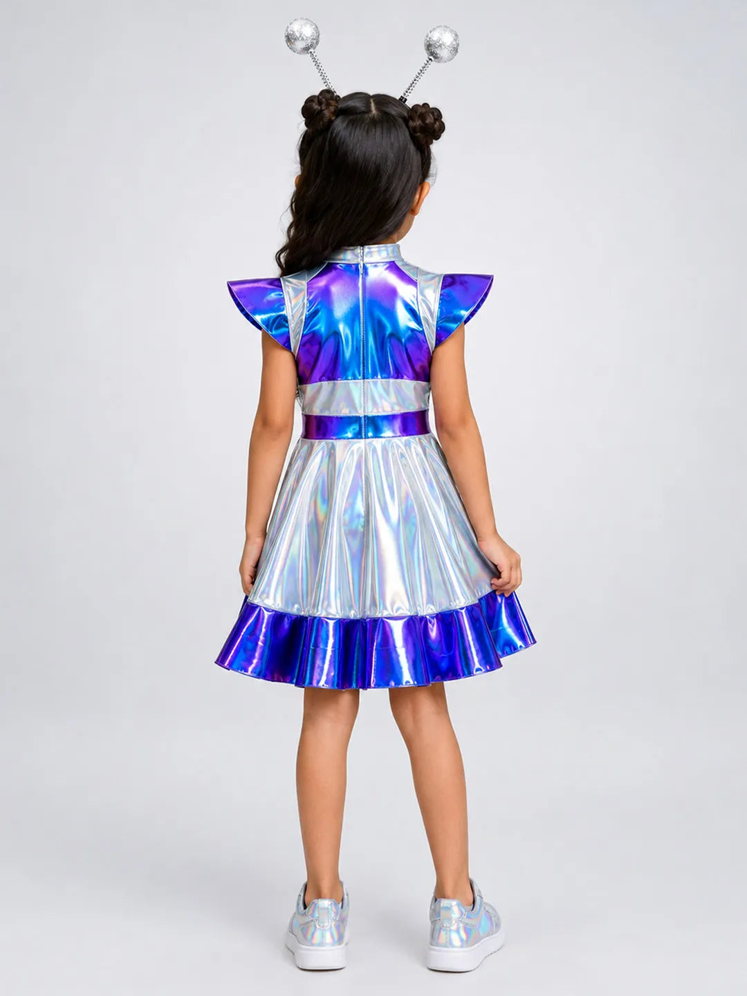 Holographic Alien Girl, Kids Halloween Costume Fancy Dress Up