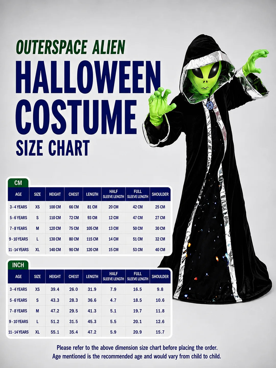 Outerspace Alien costume,Kids Halloween Costume Fancy Dress Up