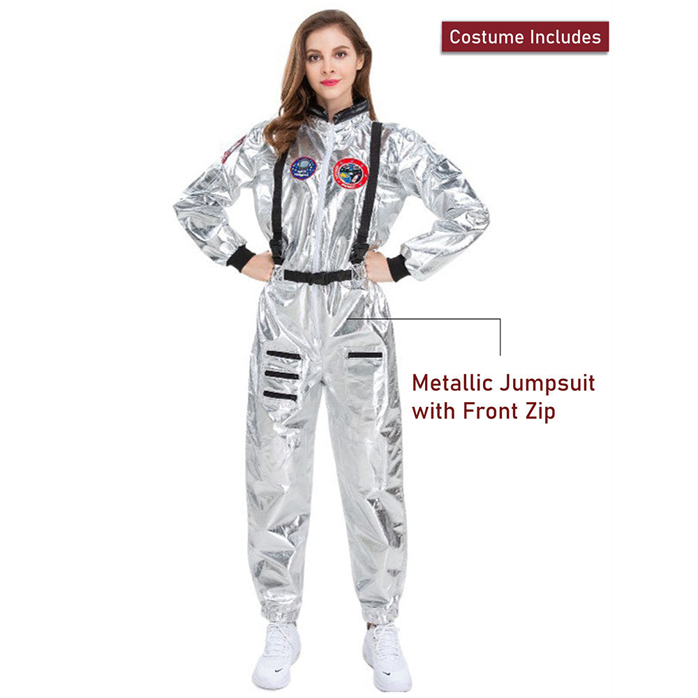 Space Astronaut Woman, Adult Halloween Costume Fancy Dress Up