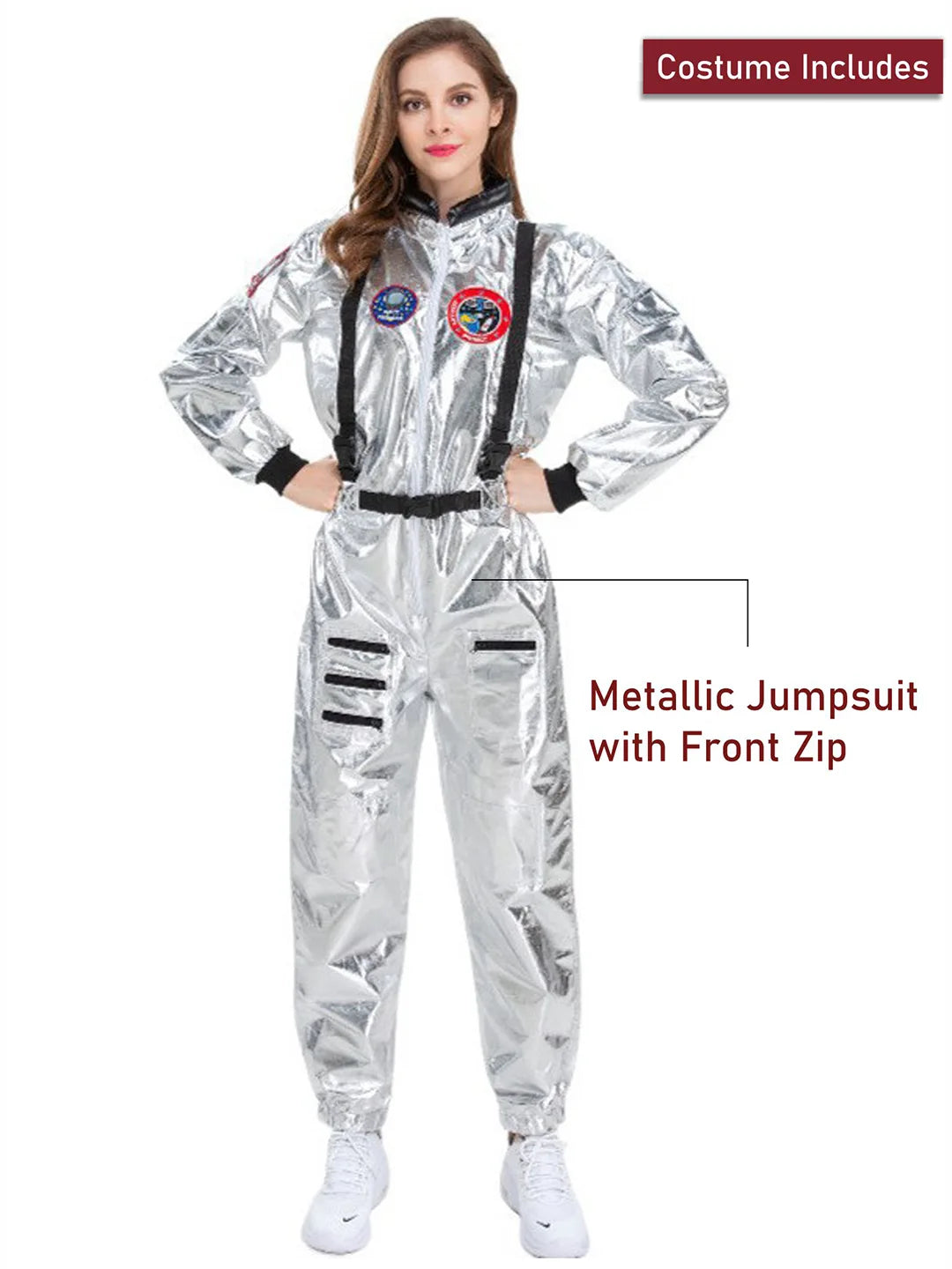 Space Astronaut Woman, Adult Halloween Costume Fancy Dress Up