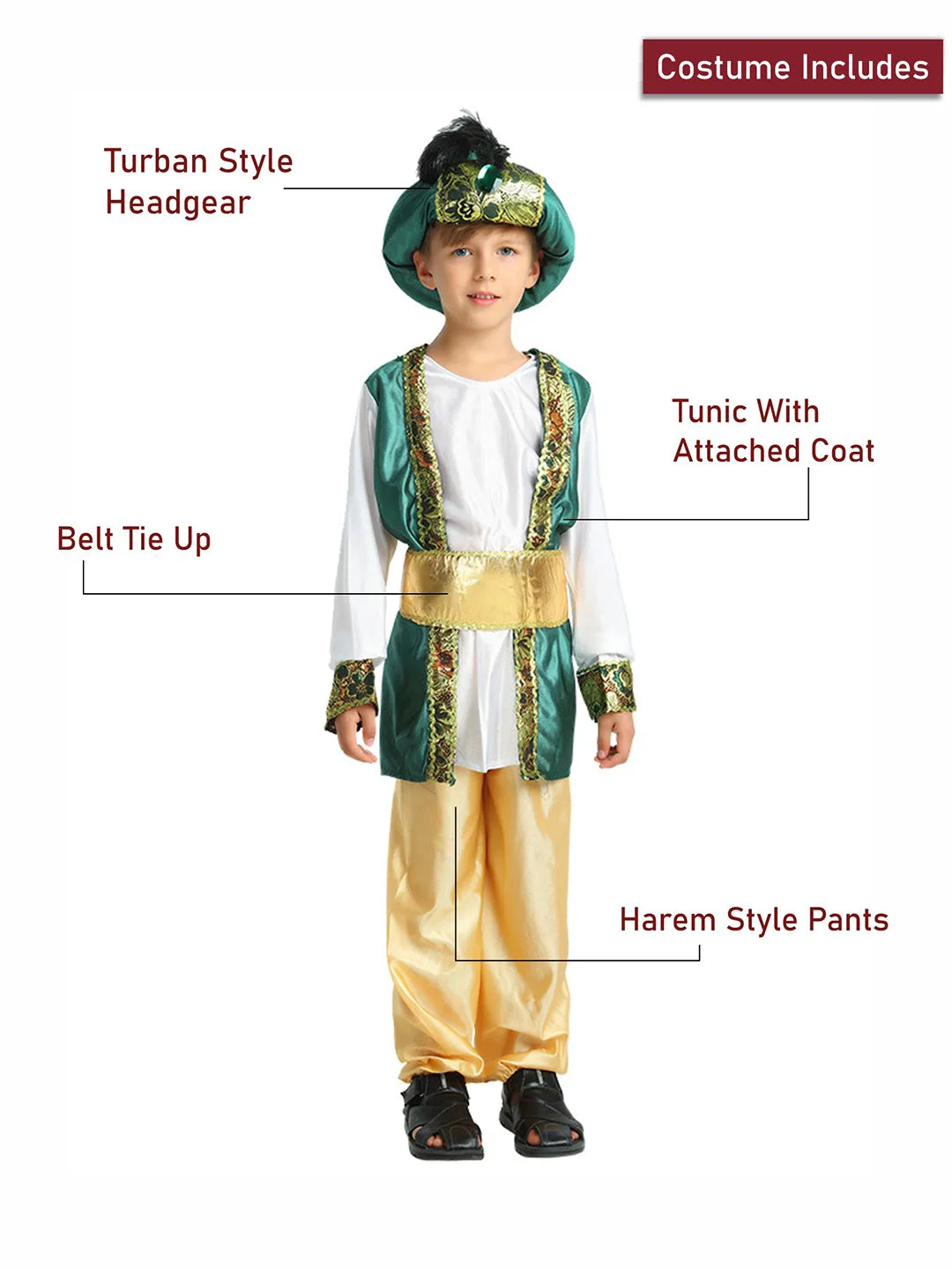 Baby Aladdin, Kids Halloween Costume Fancy Dress Up