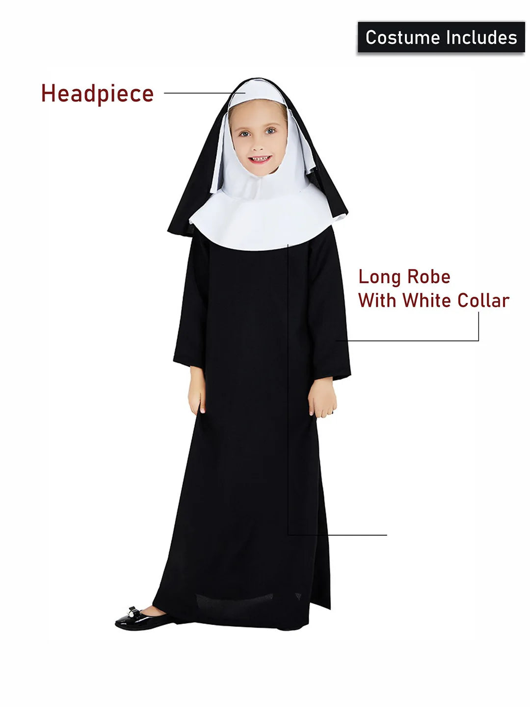 Baby Nun , Kids Halloween Costume Fancy Dress Up