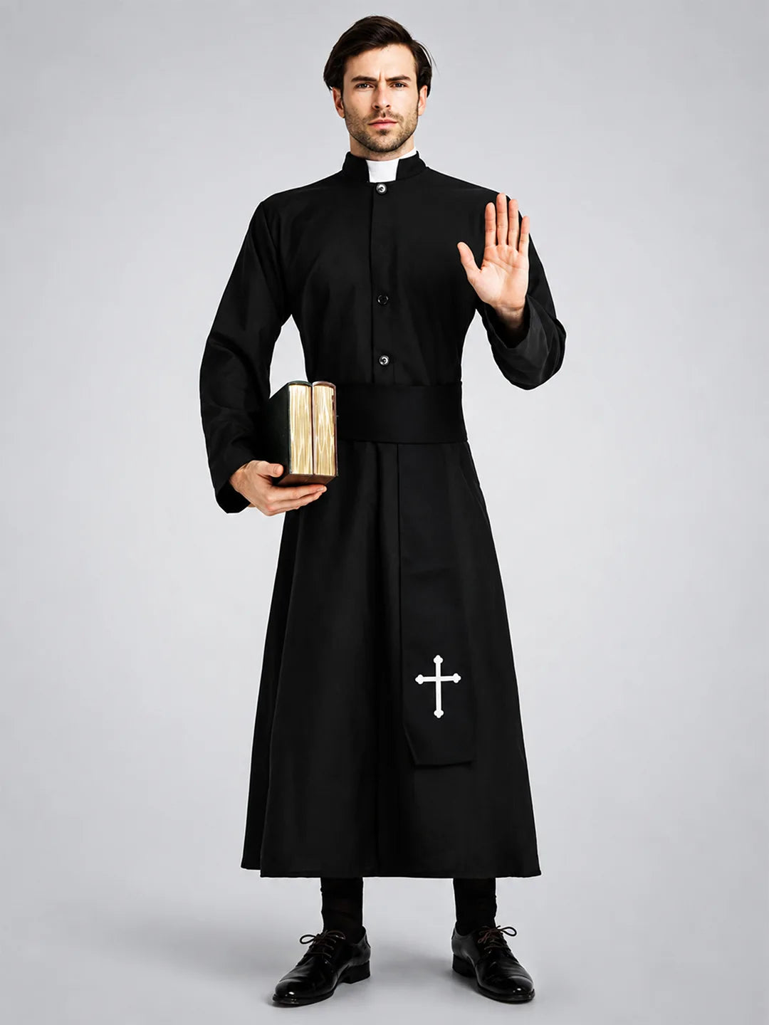 The Priest , Black & White Adults Halloween Costume Fancy Dress Up