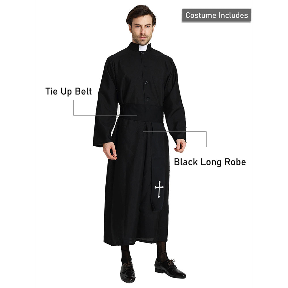 The Priest , Black & White Adults Halloween Costume Fancy Dress Up