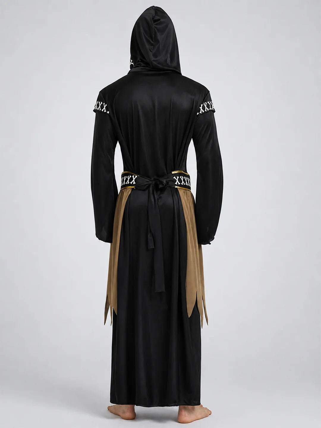 Spooky Black Robe Adult Halloween costume Fancy Dress Up