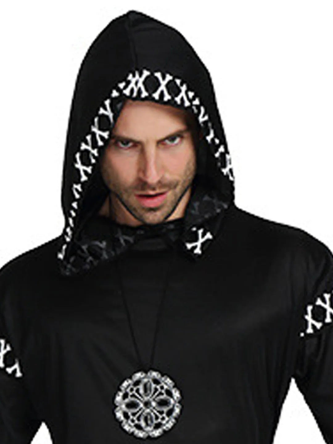 Spooky Black Robe Adult Halloween costume Fancy Dress Up