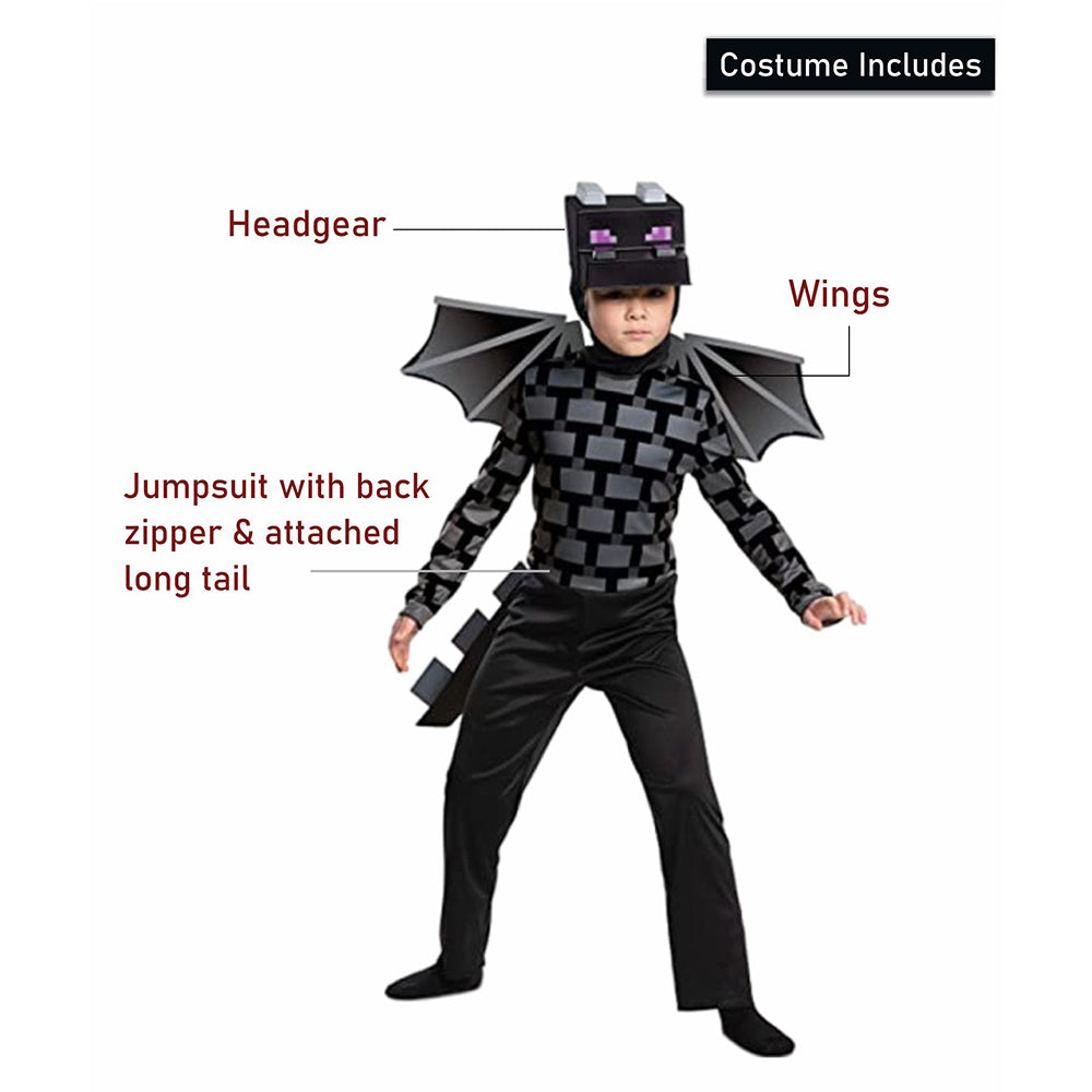 Black Baby Dragon, Kids Halloween Costume Fancy Dress Up