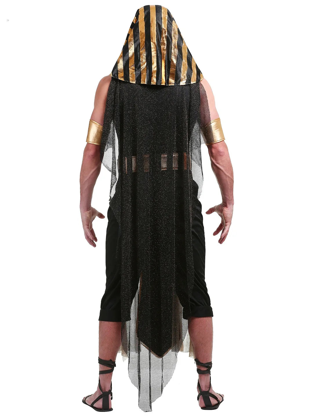 Black Egyptian King, Adults Halloween Costume Fancy Dress Up