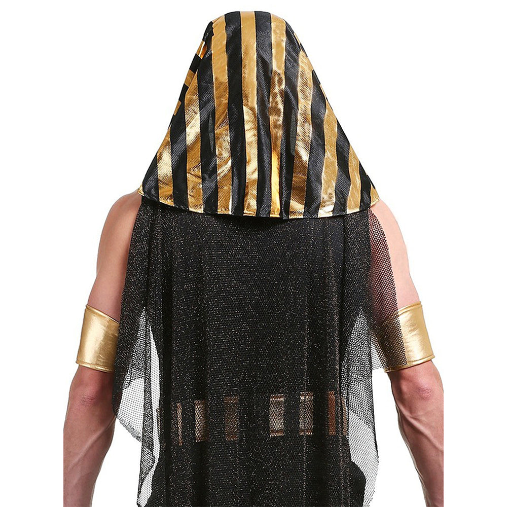 Black Egyptian King, Adults Halloween Costume Fancy Dress Up