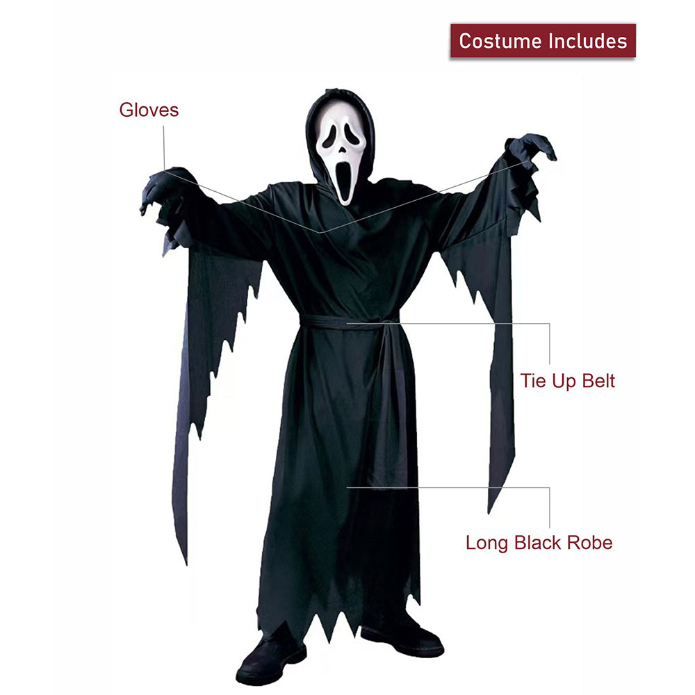 Black Ghost , Adult Halloween Costume Fancy Dress Up