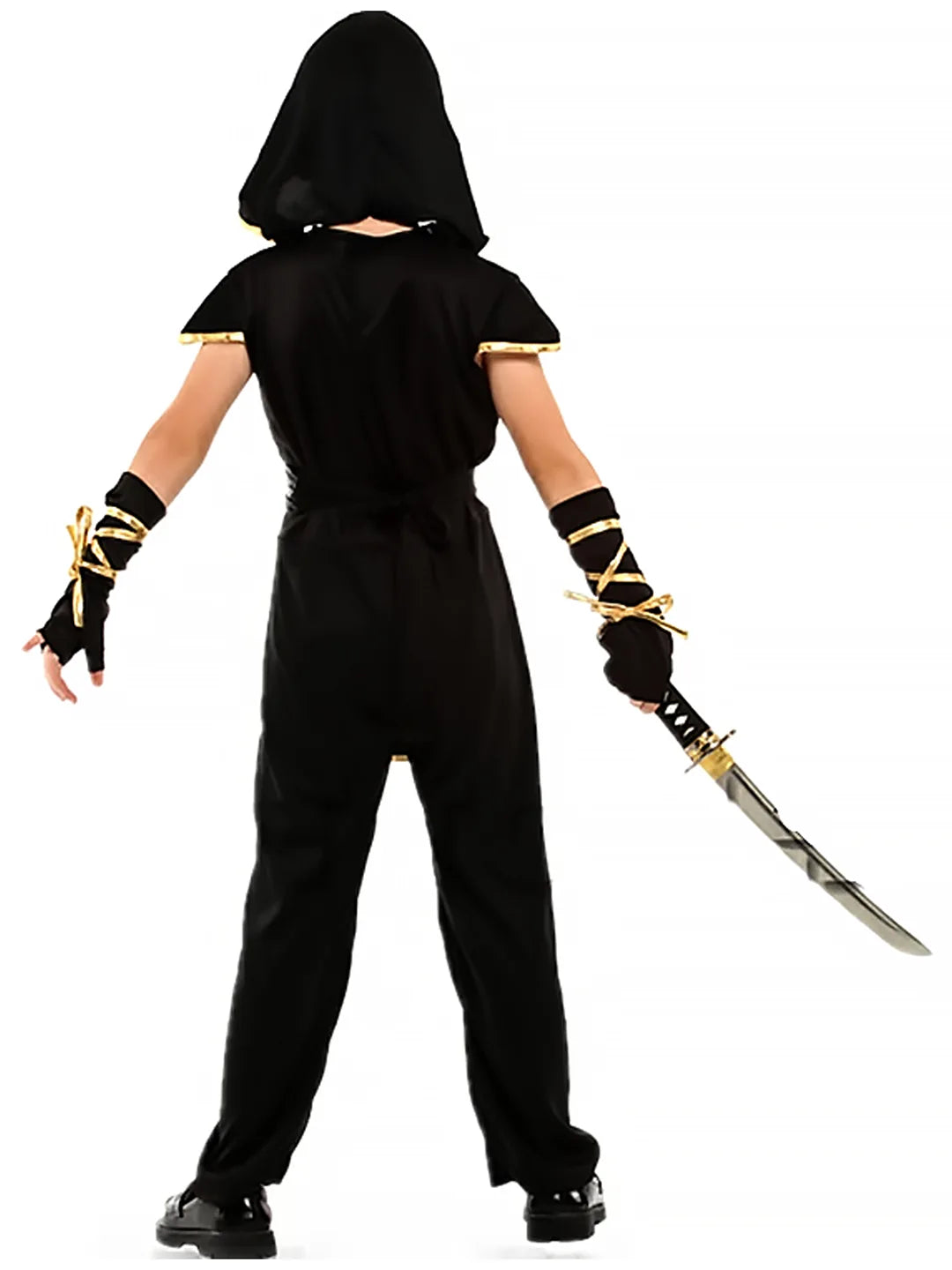 The Black & Gold Dragon Ninja, Kids Halloween Costume Fancy Dress Up