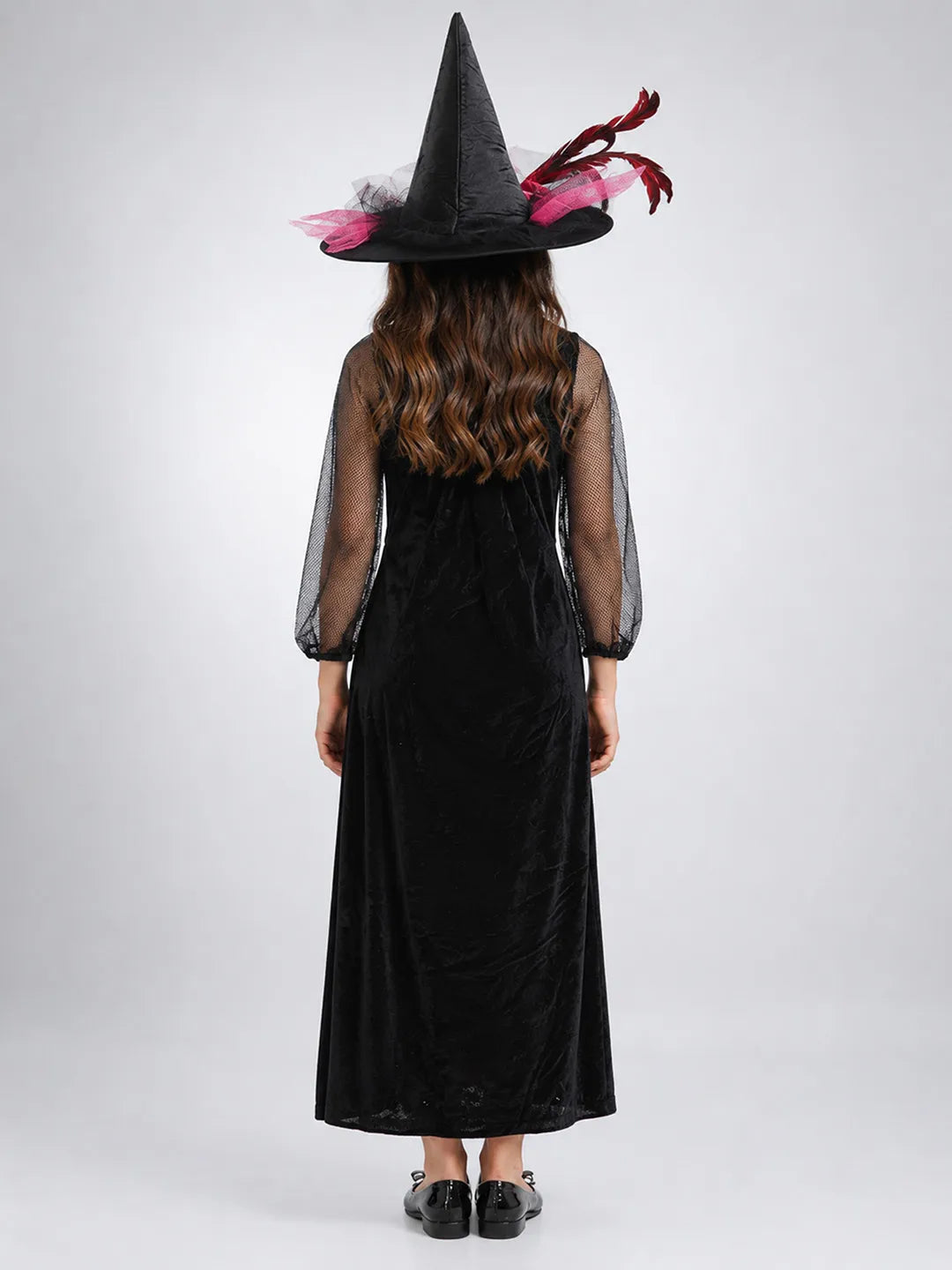 Black & Pink Witch Adult Halloween Costume Fancy Dress Up