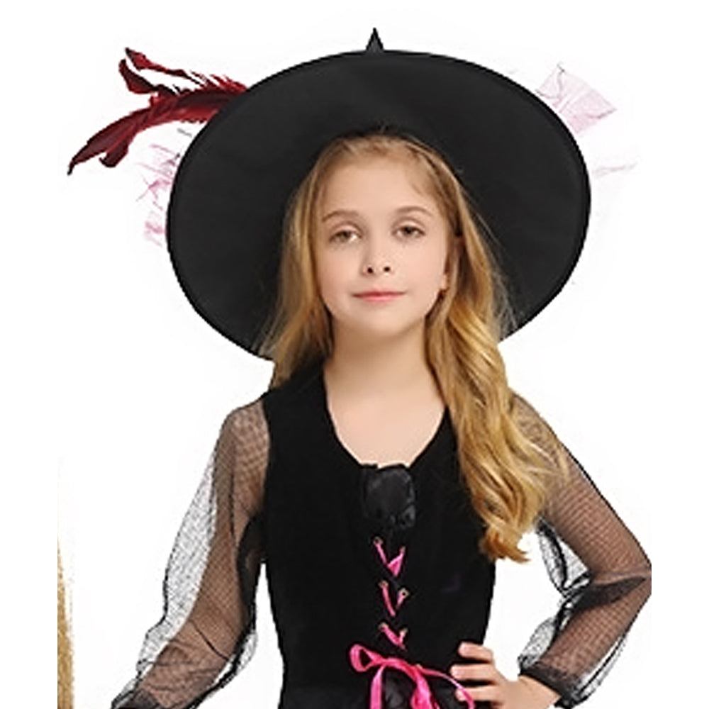 Black and Pink Witch , Kids Halloween Costume Fancy Dress Up
