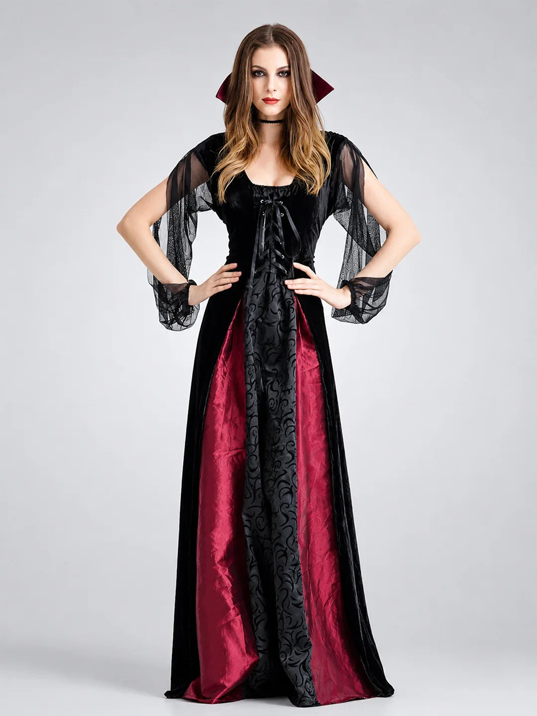 Black & Red Witch Adult Costume Fancy Dress Up