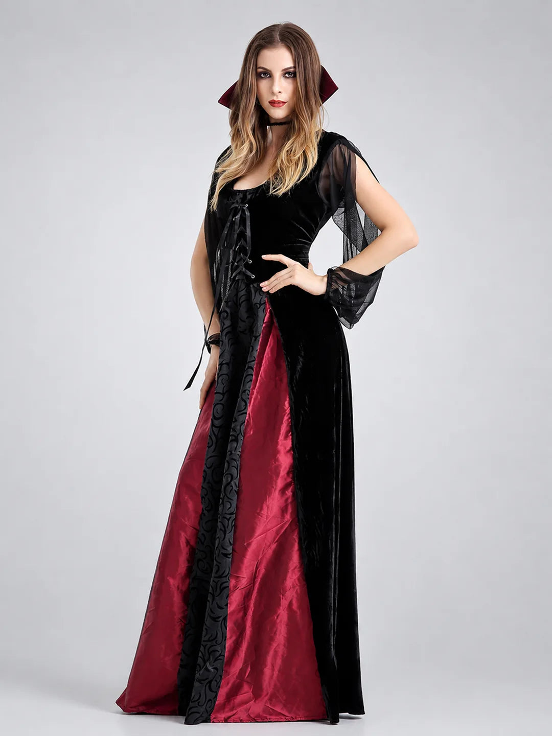 Black & Red Witch Adult Costume Fancy Dress Up