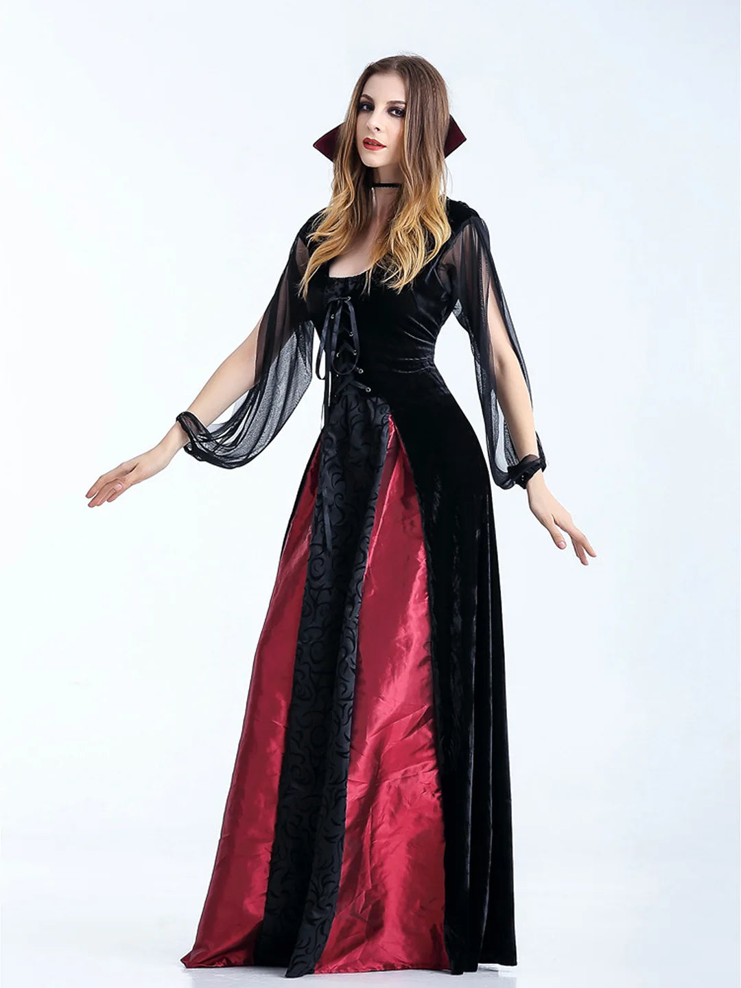 Black & Red Witch Adult Costume Fancy Dress Up