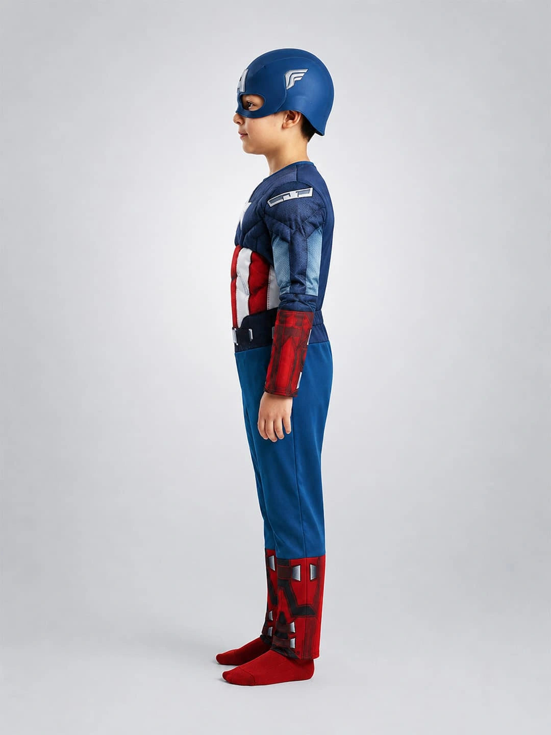 Blue Muscle Superhero Kids Halloween Costume