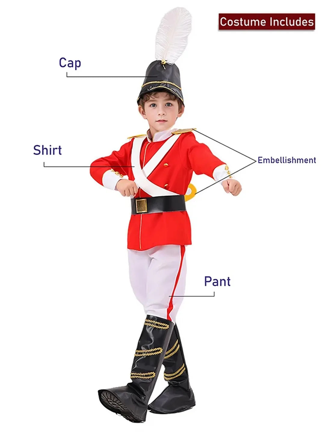 Toy British Royal Guard ,Kids Halloween Costume Fancy Dress Up