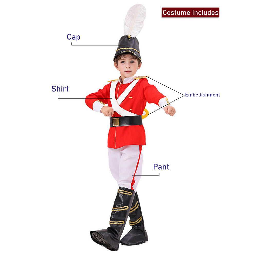 Toy British Royal Guard ,Kids Halloween Costume Fancy Dress Up