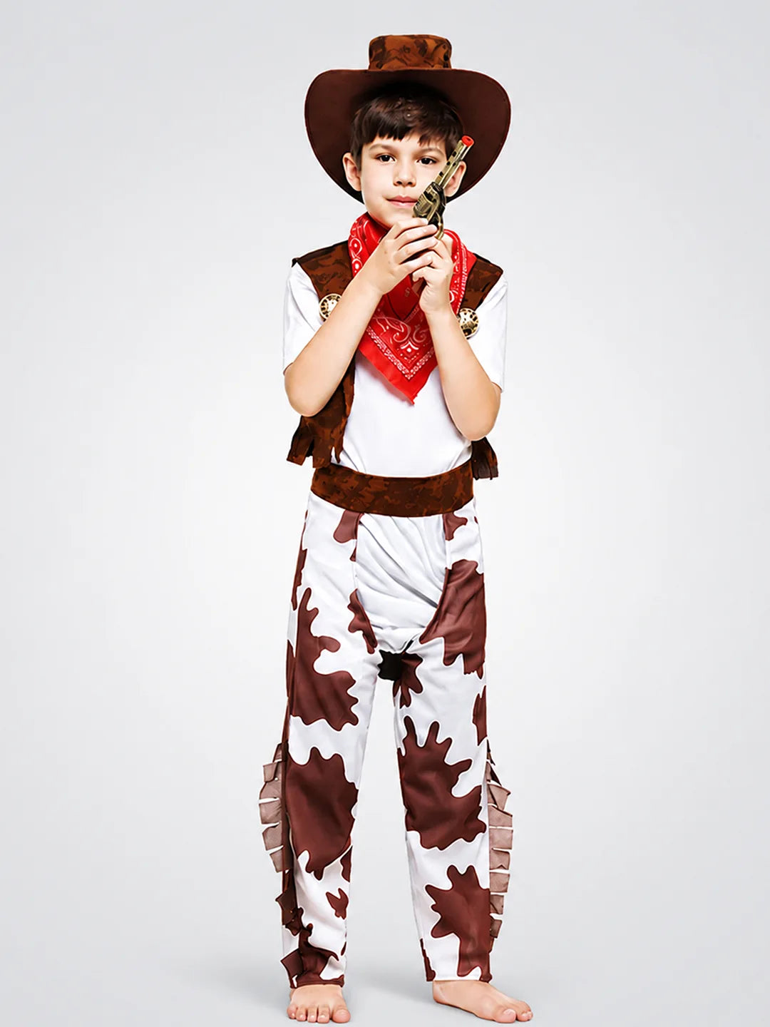 Brown Patch Cowboy , Kids Halloween Costume Fancy Dress Up