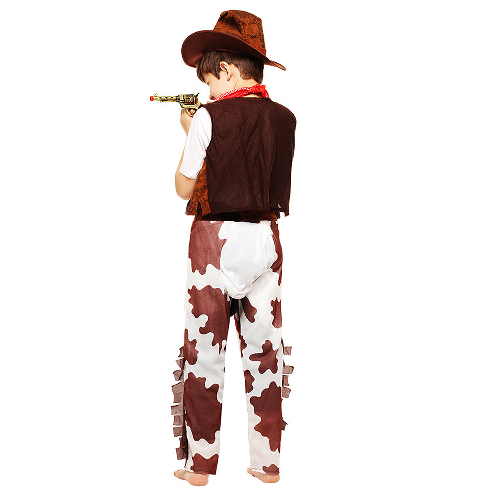 Brown Patch Cowboy , Kids Halloween Costume Fancy Dress Up