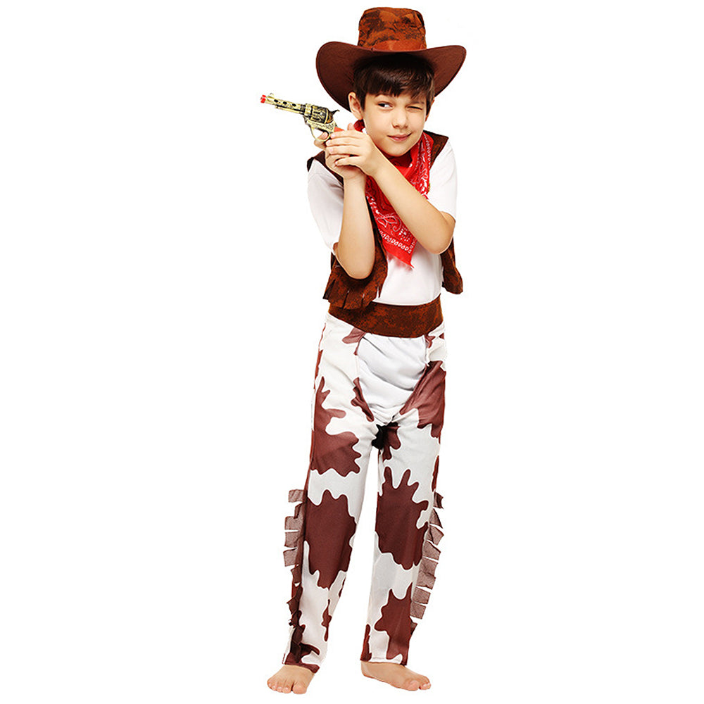 Brown Patch Cowboy , Kids Halloween Costume Fancy Dress Up