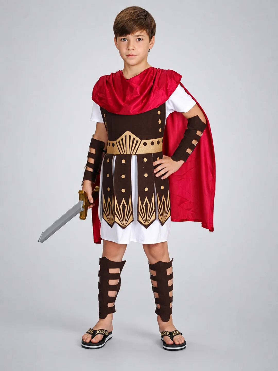 Brown Gladiator, Kids Halloween Costume Fancy Dress Up