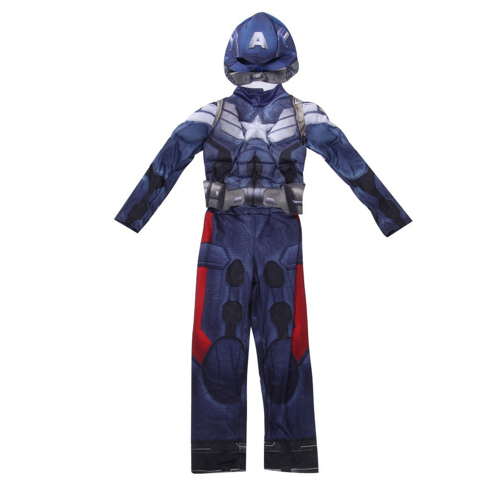 Captain  Superhero ,Kids Halloween Costume Fancy Dress Up