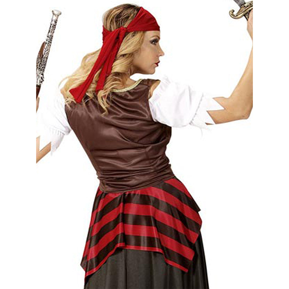 Checks Top & Skirt Pirate Adult Halloween Costume Fancy Dress Up