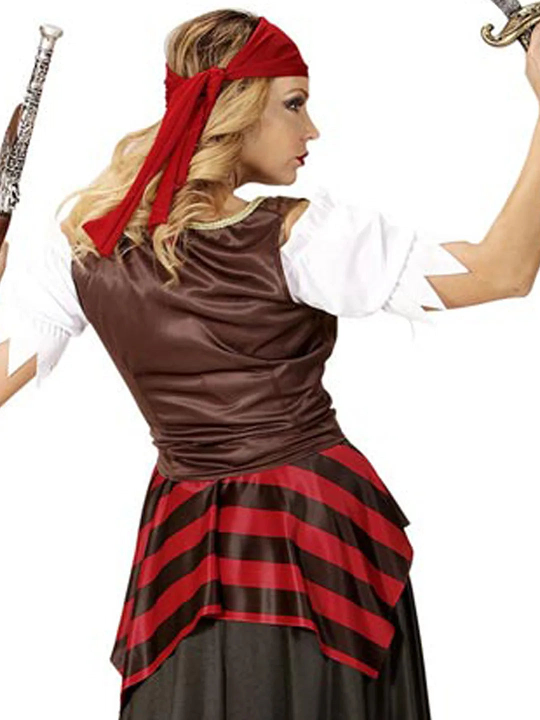 Checks Top & Skirt Pirate Adult Halloween Costume Fancy Dress Up