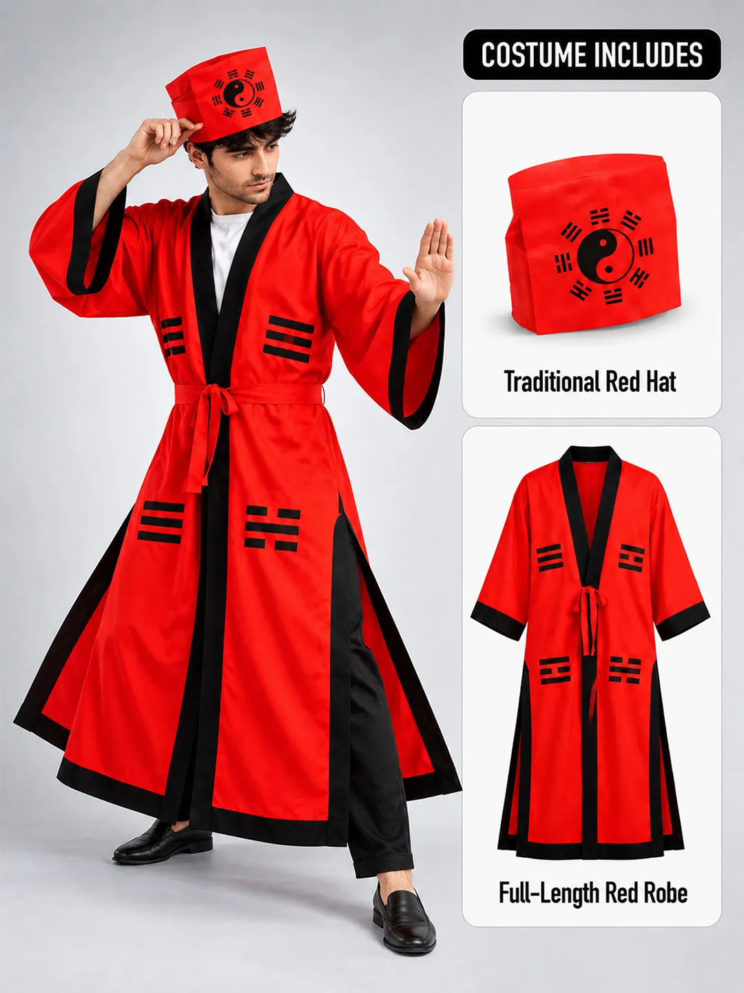 Traditional Chinese Robe, Adult Halloween Costume Fancy Dress Up