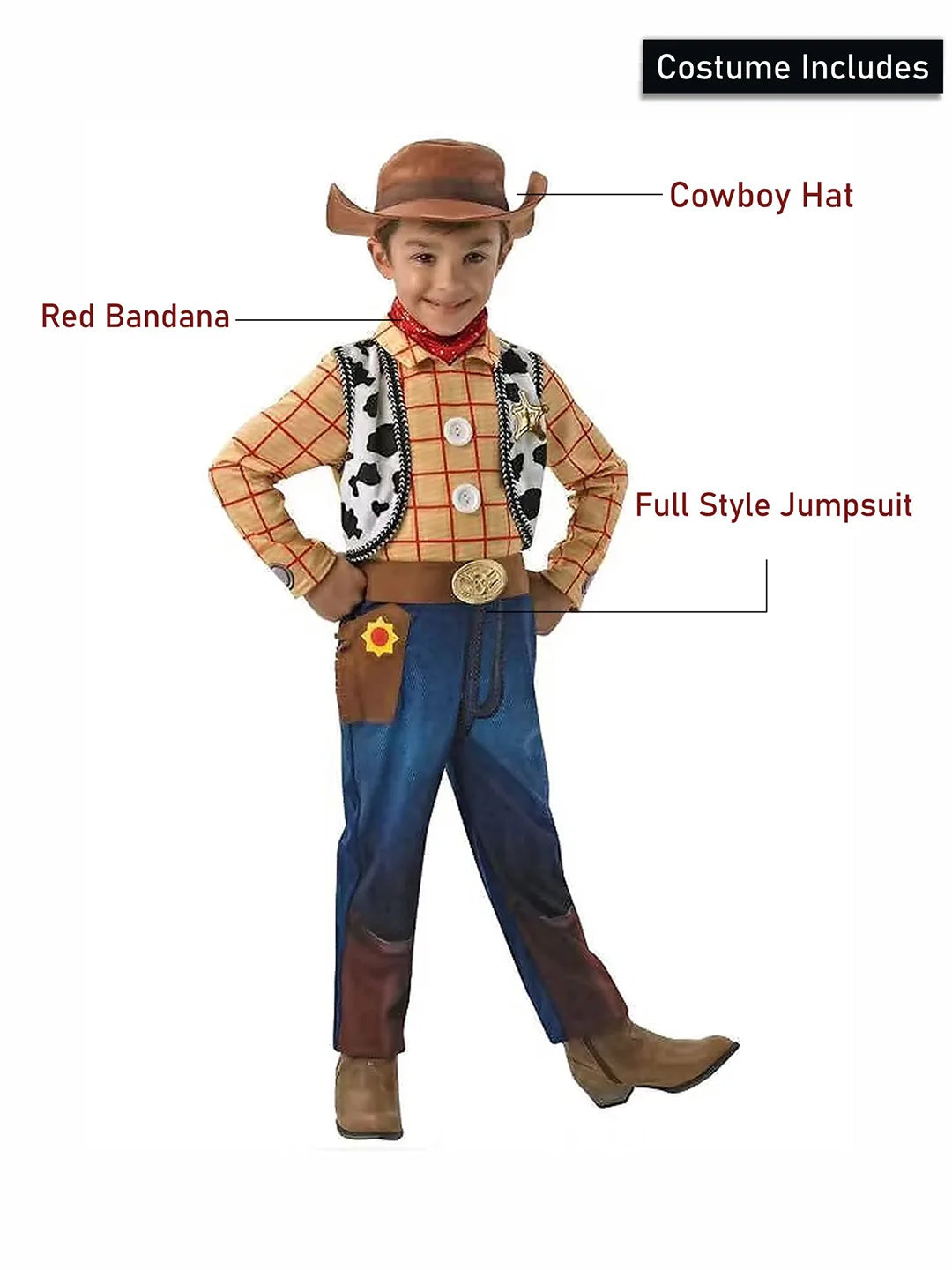 Cowboy theme Kids Halloween Costume Fancy Dress Up