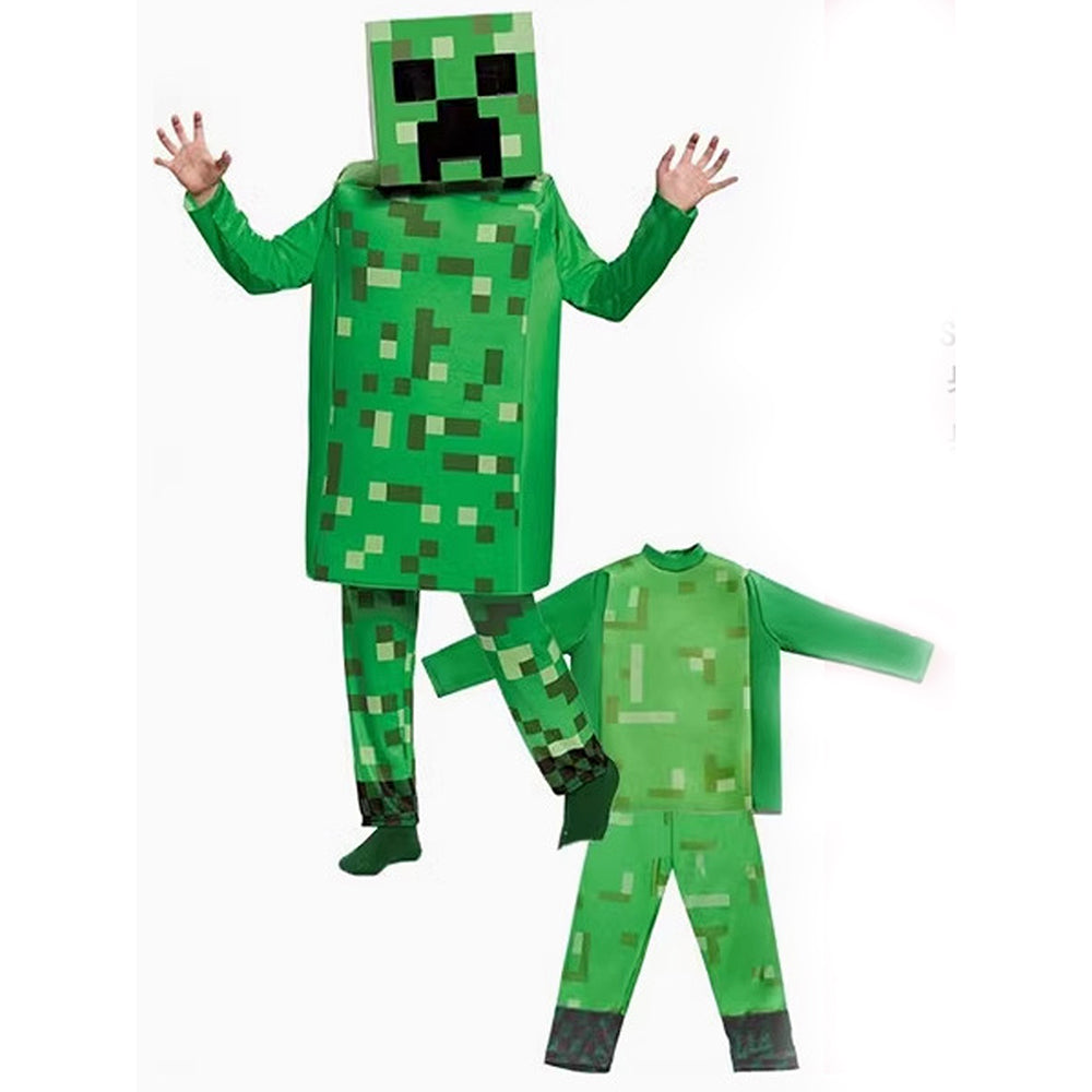 Videogame Creeper , Kids Halloween Costume Fancy Dress Up