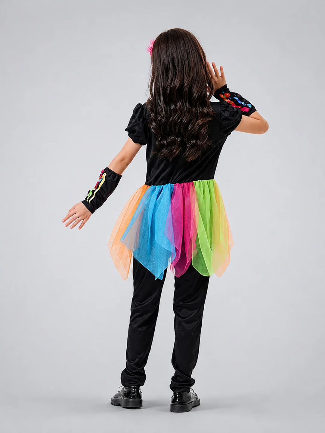 Colorful Skeleton Princess Kids Halloween Costume