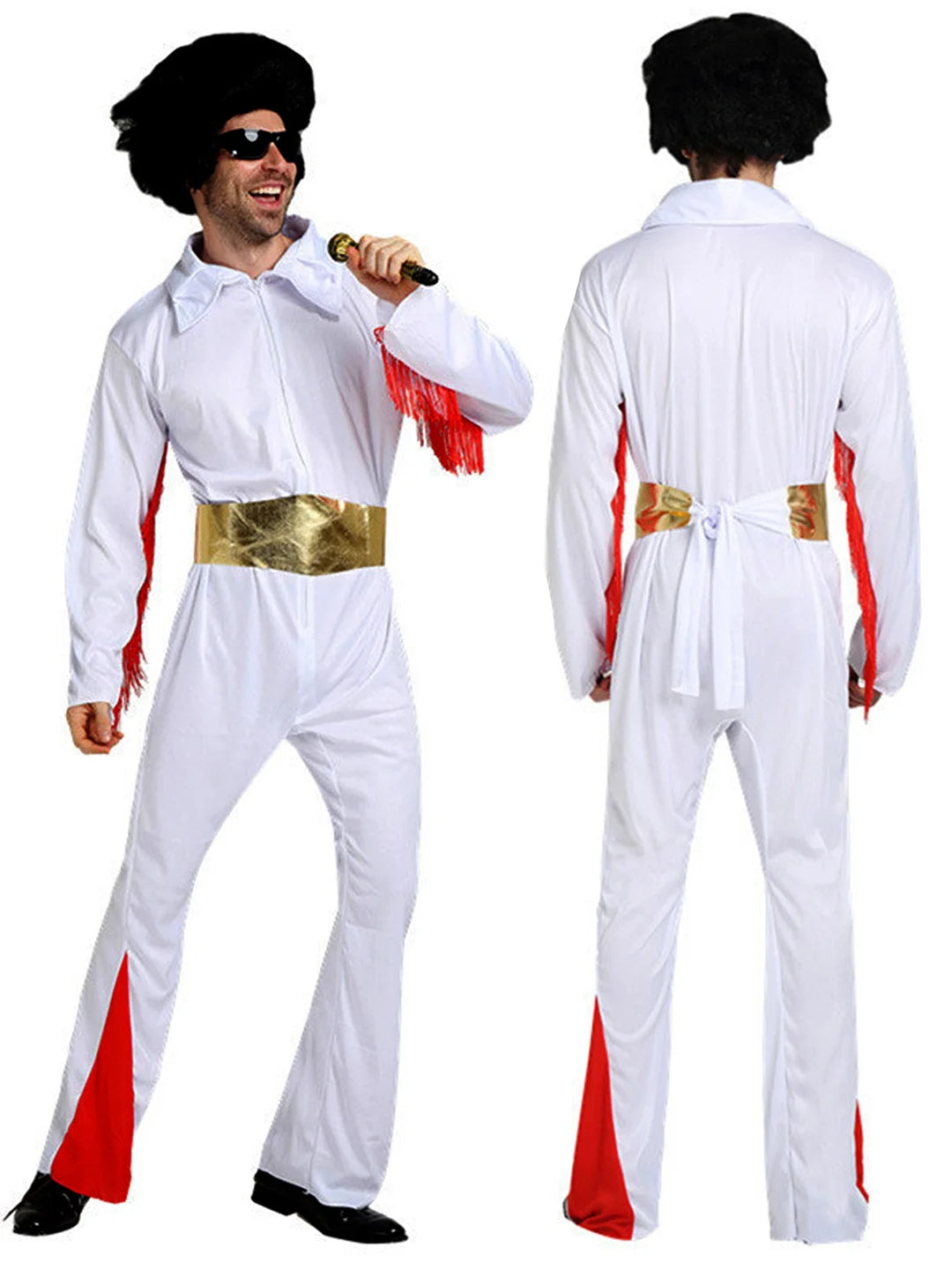Disco King Rock n Roll singer Adults Halloween Costume Fancy Dress up