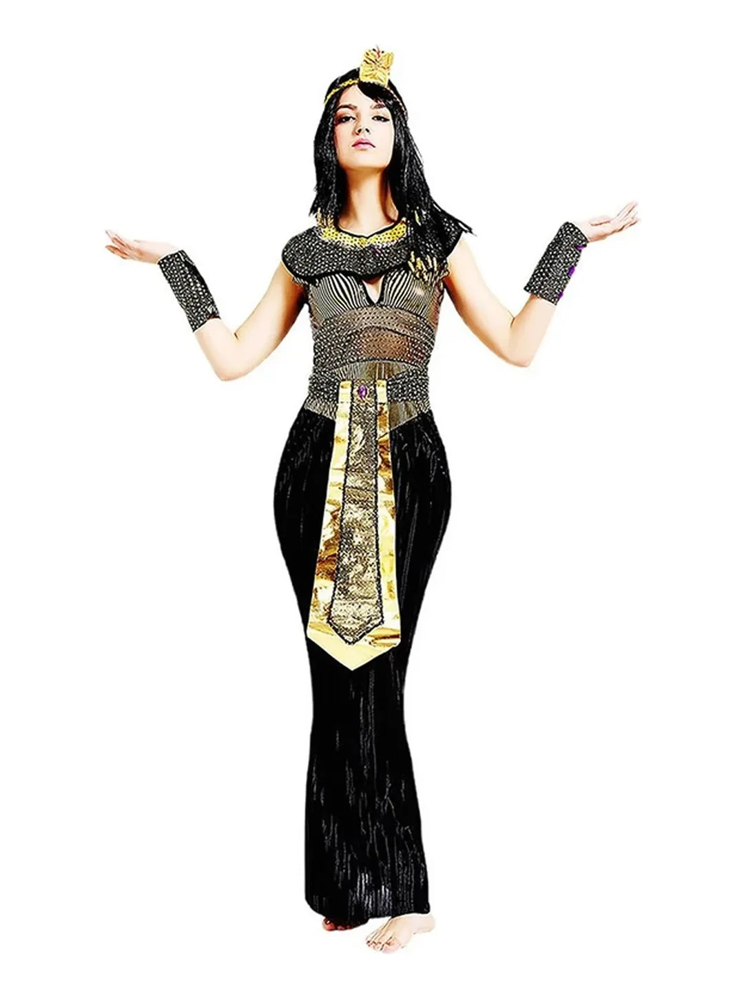 Black Egyptian Queen Adults Halloween Costume Dress Up