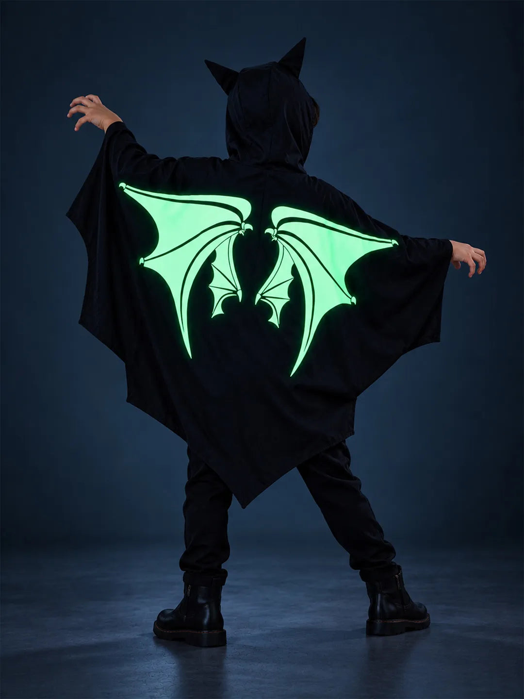 Luminous Ghost Bat cape style Cloak, Kids Halloween Costume Fancy Dress Up