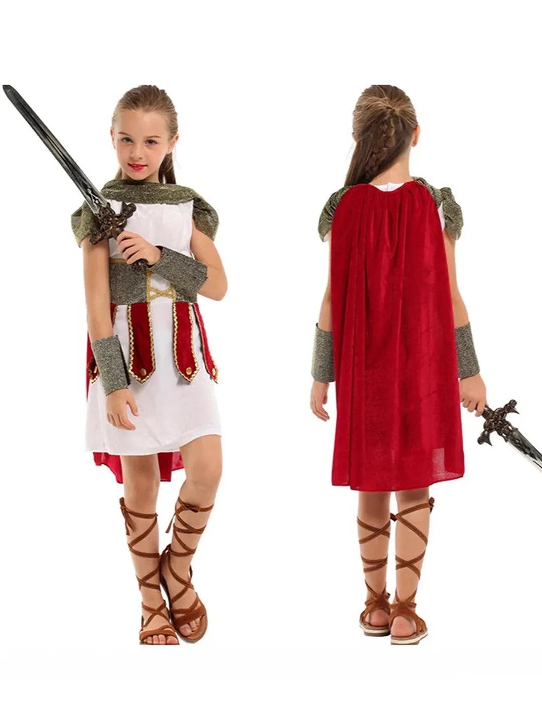 Gladiator Girl, Kids Halloween Costume Fancy Dress Up
